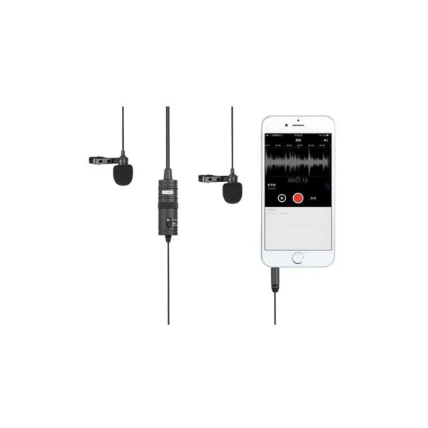 Boya BY-M1DM Micrófono lavalier omnidireccional doble