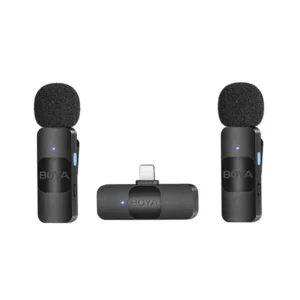 Boya BY-V2 Micrófono Inalámbrico Doble Ultra Compacto y Portable 2.4GHz Conector Lightning