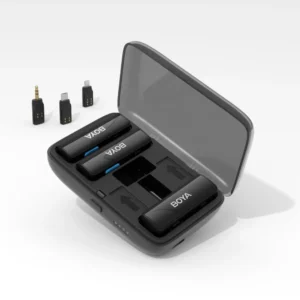 BOYALINK  Sistema de micrófono inalámbrico doble con diseño todo-en-uno